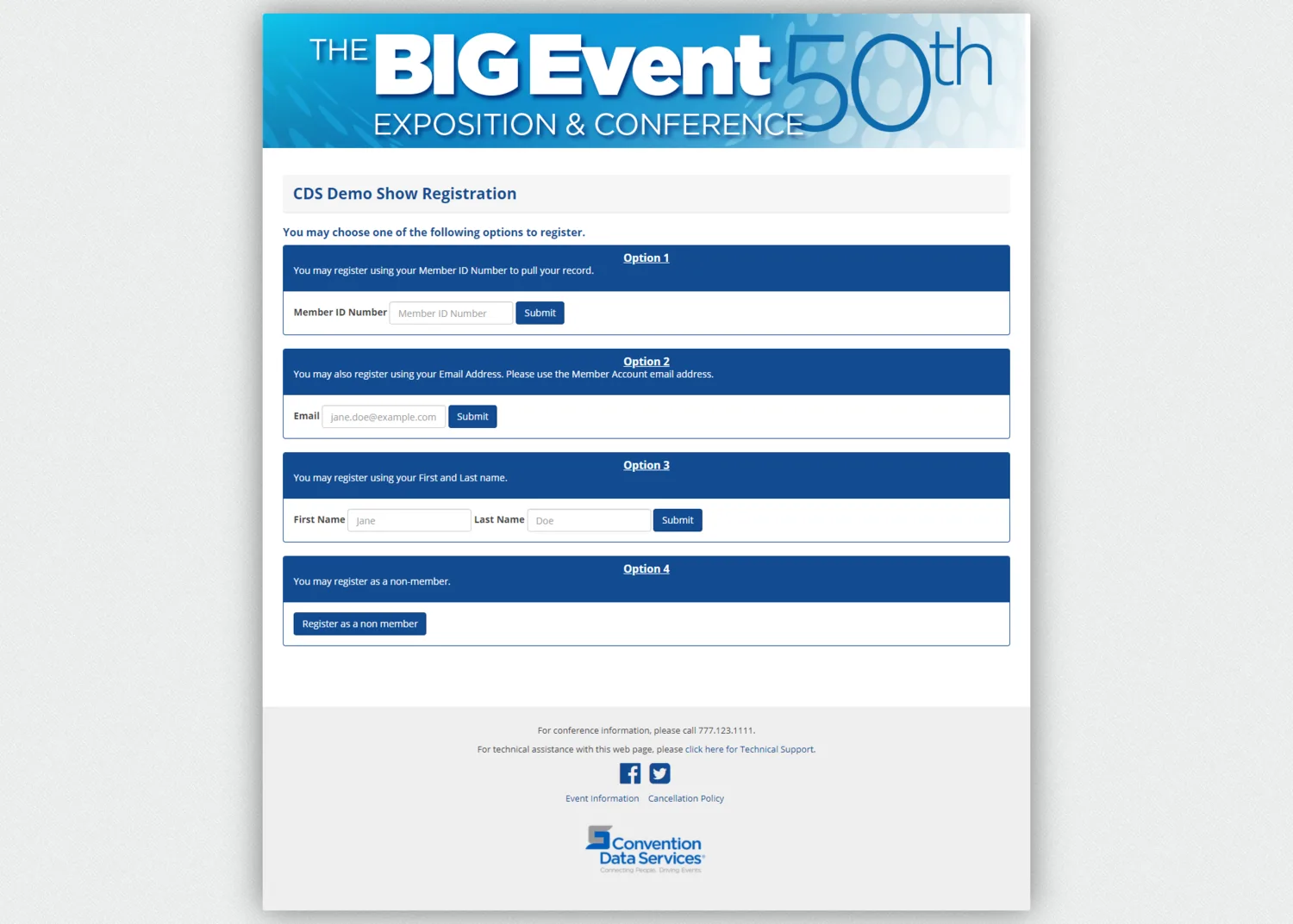 Step 1 — attendee lookup