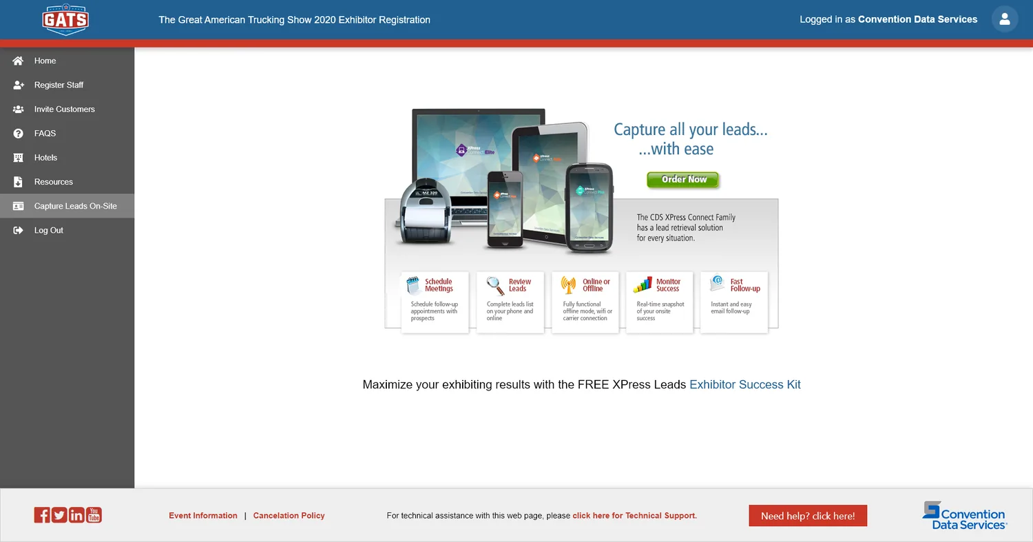 Capture leads on-site