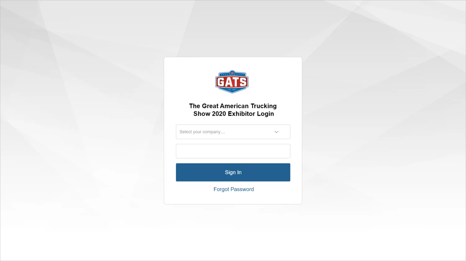 Exhibitor login