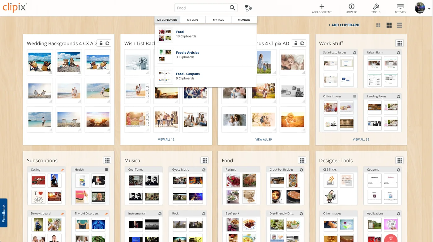 Search — Clipboards