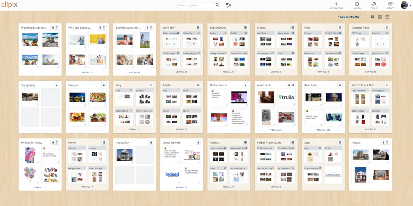 Web — Clipboards