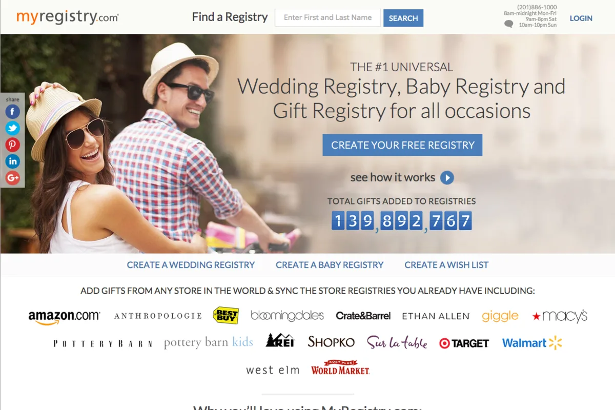 MyRegistry.com — web, app & email design preview