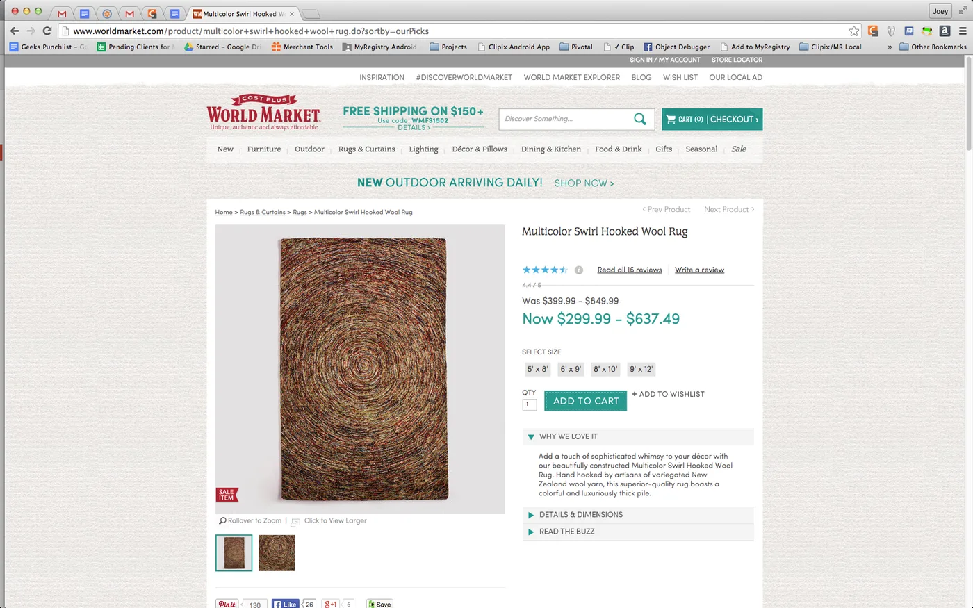 World Market — Add-to-Registry widget